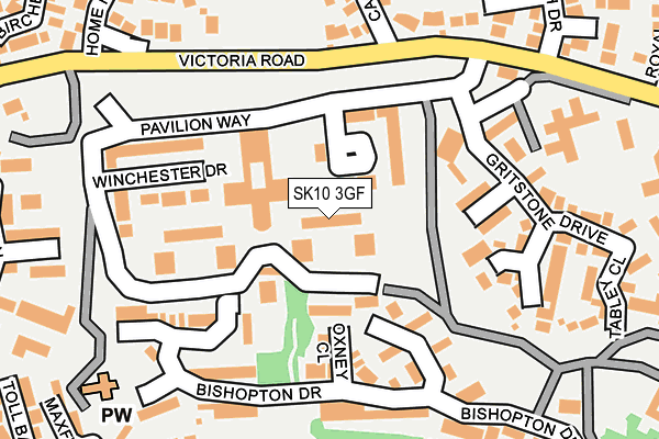 SK10 3GF map - OS OpenMap – Local (Ordnance Survey)