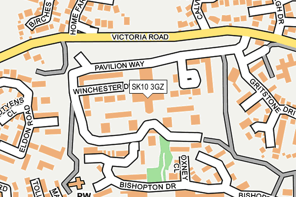 SK10 3GZ map - OS OpenMap – Local (Ordnance Survey)