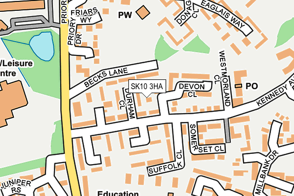SK10 3HA map - OS OpenMap – Local (Ordnance Survey)
