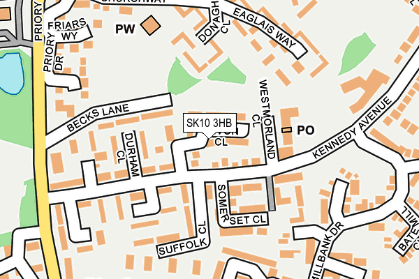 SK10 3HB map - OS OpenMap – Local (Ordnance Survey)