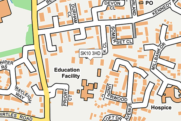 SK10 3HD map - OS OpenMap – Local (Ordnance Survey)