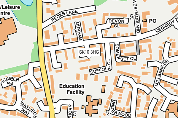 SK10 3HG map - OS OpenMap – Local (Ordnance Survey)