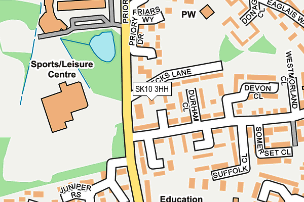 SK10 3HH map - OS OpenMap – Local (Ordnance Survey)