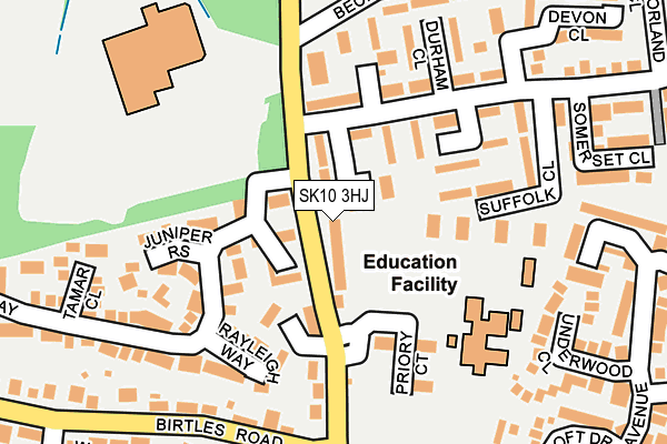 SK10 3HJ map - OS OpenMap – Local (Ordnance Survey)