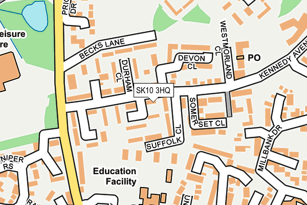 SK10 3HQ map - OS OpenMap – Local (Ordnance Survey)