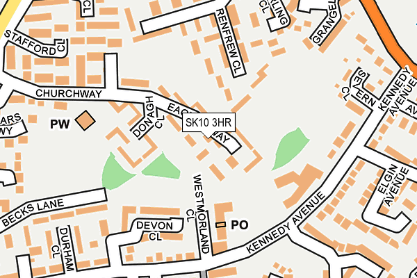 SK10 3HR map - OS OpenMap – Local (Ordnance Survey)