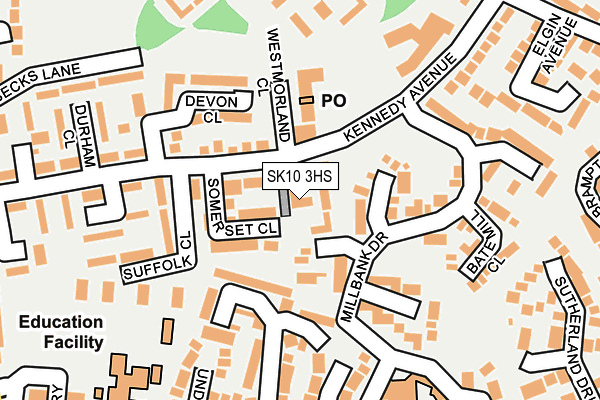 SK10 3HS map - OS OpenMap – Local (Ordnance Survey)