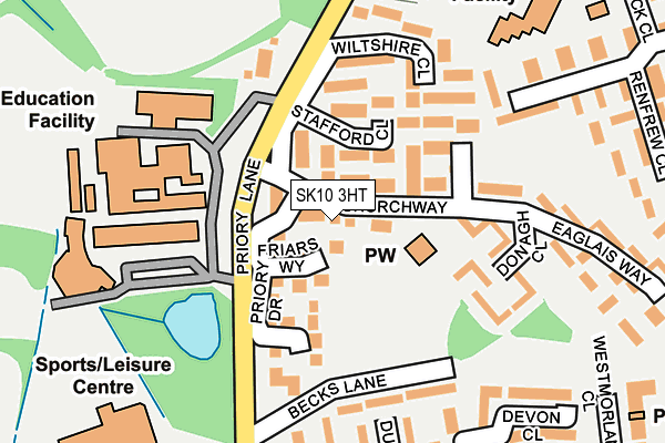 SK10 3HT map - OS OpenMap – Local (Ordnance Survey)