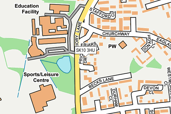 SK10 3HU map - OS OpenMap – Local (Ordnance Survey)