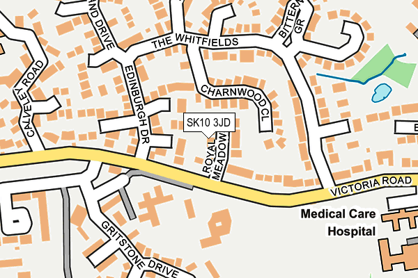 SK10 3JD map - OS OpenMap – Local (Ordnance Survey)