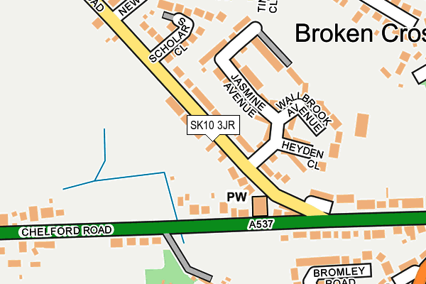 SK10 3JR map - OS OpenMap – Local (Ordnance Survey)