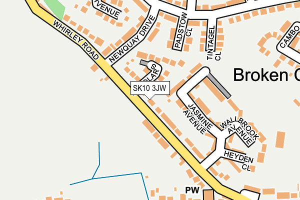 SK10 3JW map - OS OpenMap – Local (Ordnance Survey)