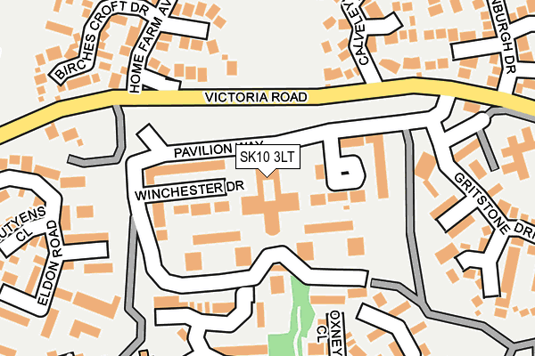 SK10 3LT map - OS OpenMap – Local (Ordnance Survey)