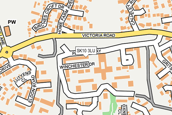 SK10 3LU map - OS OpenMap – Local (Ordnance Survey)