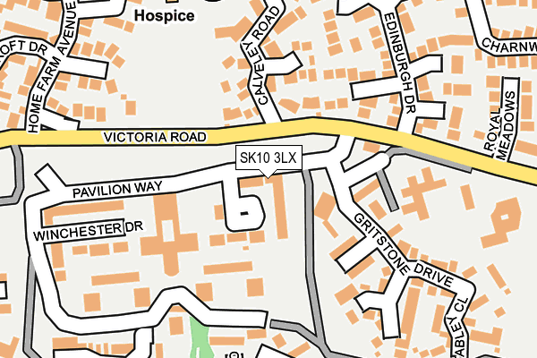 SK10 3LX map - OS OpenMap – Local (Ordnance Survey)