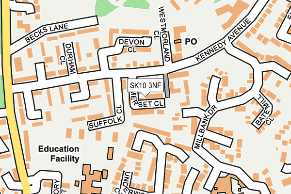 SK10 3NF map - OS OpenMap – Local (Ordnance Survey)