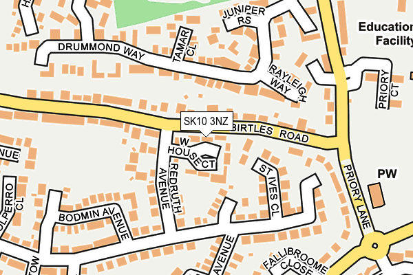 SK10 3NZ map - OS OpenMap – Local (Ordnance Survey)