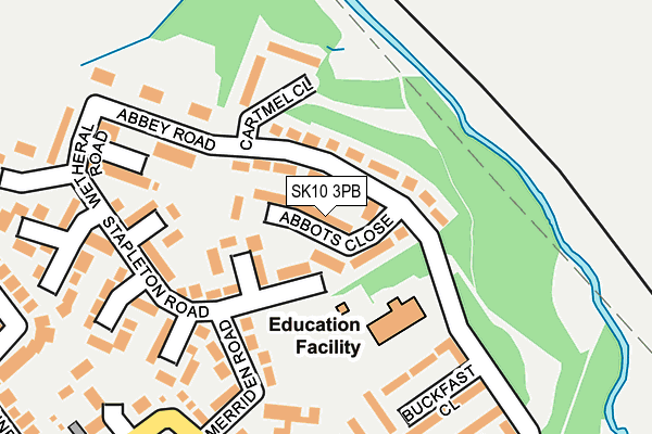 SK10 3PB map - OS OpenMap – Local (Ordnance Survey)