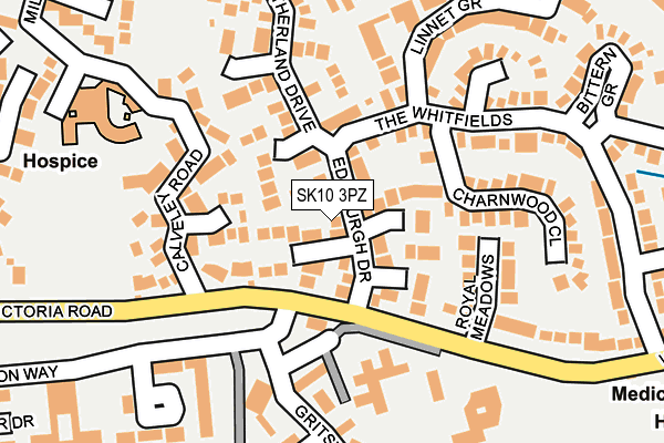 SK10 3PZ map - OS OpenMap – Local (Ordnance Survey)