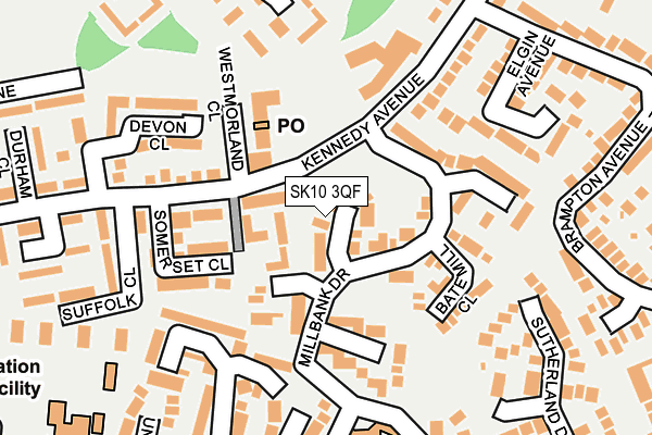 SK10 3QF map - OS OpenMap – Local (Ordnance Survey)