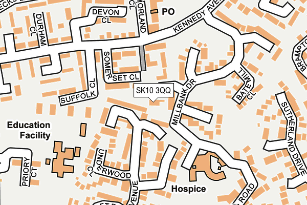 SK10 3QQ map - OS OpenMap – Local (Ordnance Survey)