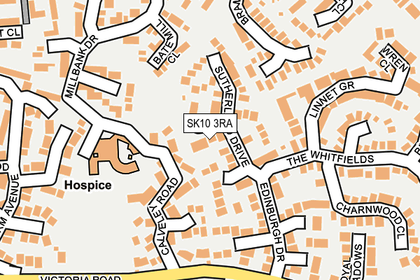 SK10 3RA map - OS OpenMap – Local (Ordnance Survey)