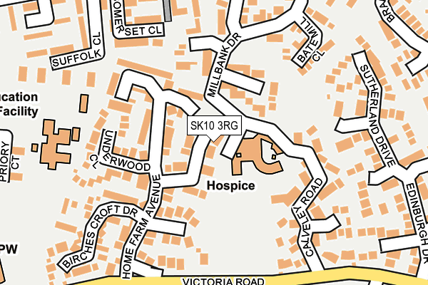SK10 3RG map - OS OpenMap – Local (Ordnance Survey)