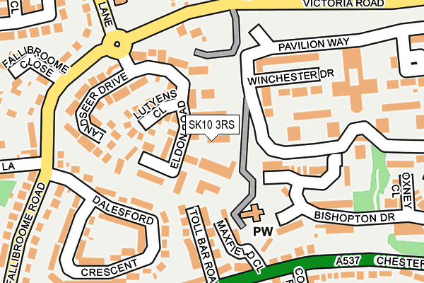 SK10 3RS map - OS OpenMap – Local (Ordnance Survey)