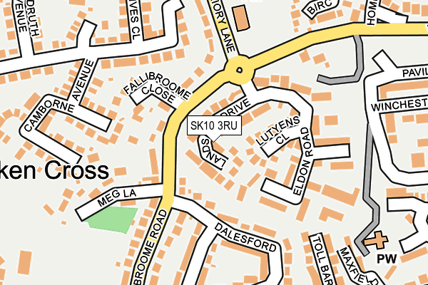 SK10 3RU map - OS OpenMap – Local (Ordnance Survey)