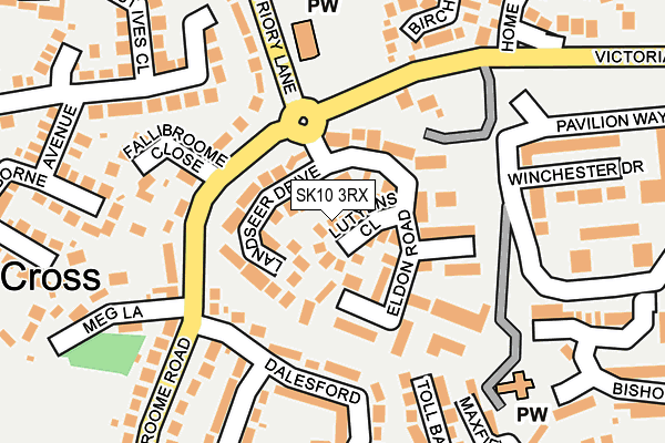 SK10 3RX map - OS OpenMap – Local (Ordnance Survey)