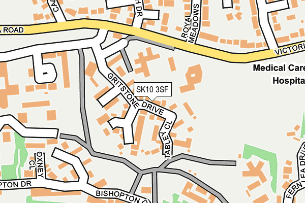 SK10 3SF map - OS OpenMap – Local (Ordnance Survey)