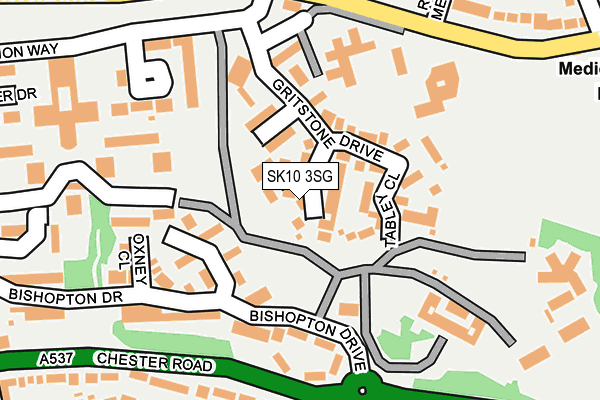 SK10 3SG map - OS OpenMap – Local (Ordnance Survey)