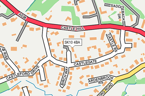 SK10 4BA map - OS OpenMap – Local (Ordnance Survey)