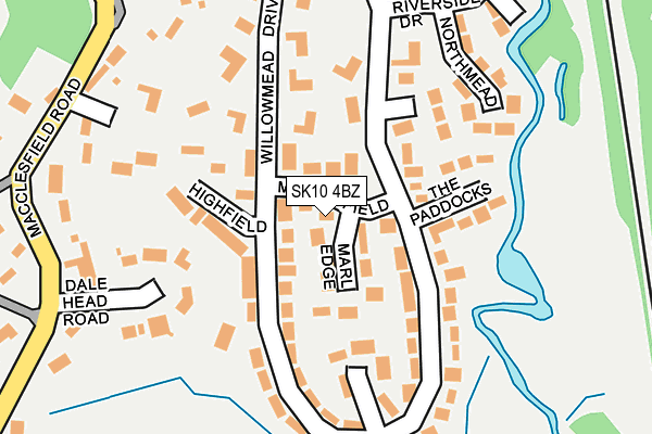 SK10 4BZ map - OS OpenMap – Local (Ordnance Survey)