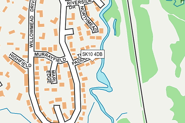 SK10 4DB map - OS OpenMap – Local (Ordnance Survey)