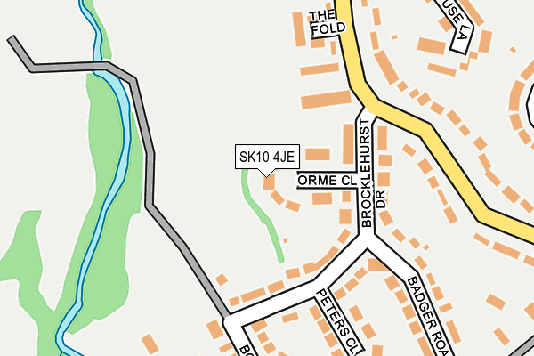 SK10 4JE map - OS OpenMap – Local (Ordnance Survey)