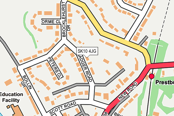 SK10 4JG map - OS OpenMap – Local (Ordnance Survey)