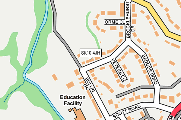 SK10 4JH map - OS OpenMap – Local (Ordnance Survey)