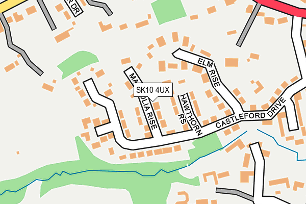 SK10 4UX map - OS OpenMap – Local (Ordnance Survey)