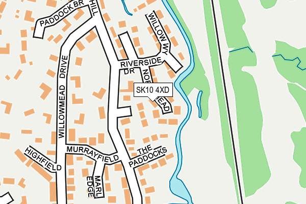 SK10 4XD map - OS OpenMap – Local (Ordnance Survey)