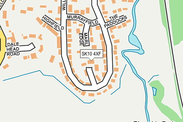 SK10 4XF map - OS OpenMap – Local (Ordnance Survey)