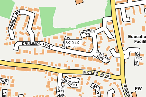 SK10 4XJ map - OS OpenMap – Local (Ordnance Survey)
