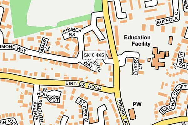 SK10 4XS map - OS OpenMap – Local (Ordnance Survey)