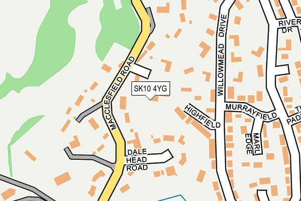 SK10 4YG map - OS OpenMap – Local (Ordnance Survey)