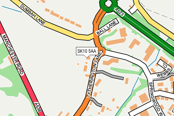 SK10 5AA map - OS OpenMap – Local (Ordnance Survey)
