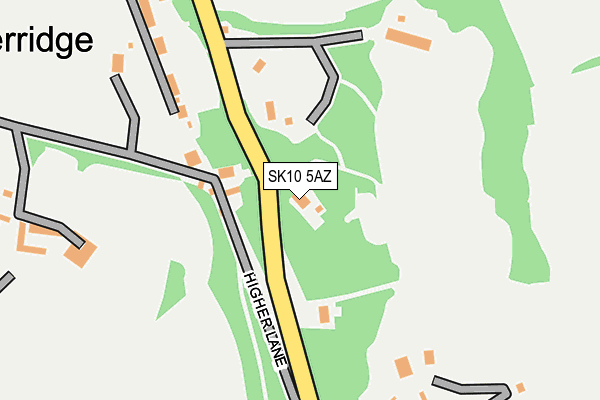 SK10 5AZ map - OS OpenMap – Local (Ordnance Survey)