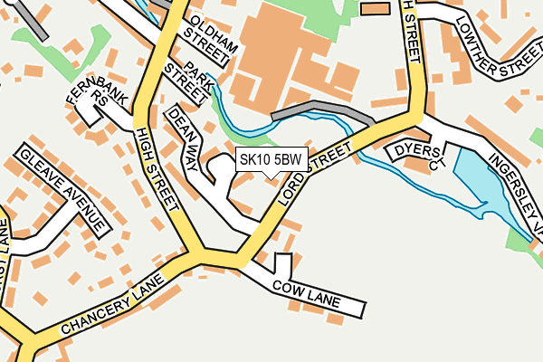 SK10 5BW map - OS OpenMap – Local (Ordnance Survey)