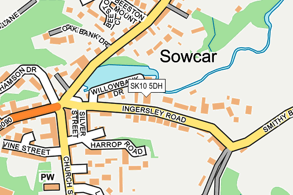 SK10 5DH map - OS OpenMap – Local (Ordnance Survey)