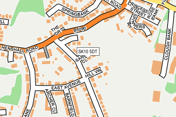 SK10 5DT map - OS OpenMap – Local (Ordnance Survey)
