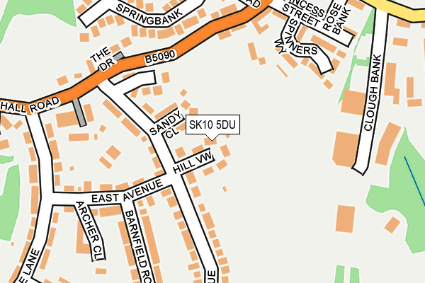 SK10 5DU map - OS OpenMap – Local (Ordnance Survey)